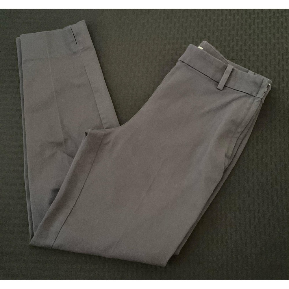H&M Dress Pants Womens 6 Gray Slim Stretch Twill Pockets Career Workwear Office